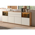 SIDEBOARD Buchefarben, Beige  180/85/40 cm  - Beige/Buchefarben, KONVENTIONELL, Glas/Holzwerkstoff (180/85/40cm) - Venda