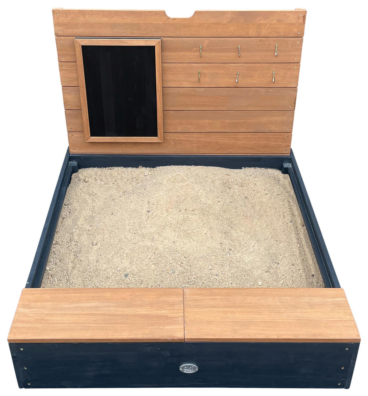 SANDKASTEN  - Anthrazit/Braun, KONVENTIONELL, Holz (90/74/100cm) - Ambia Garden