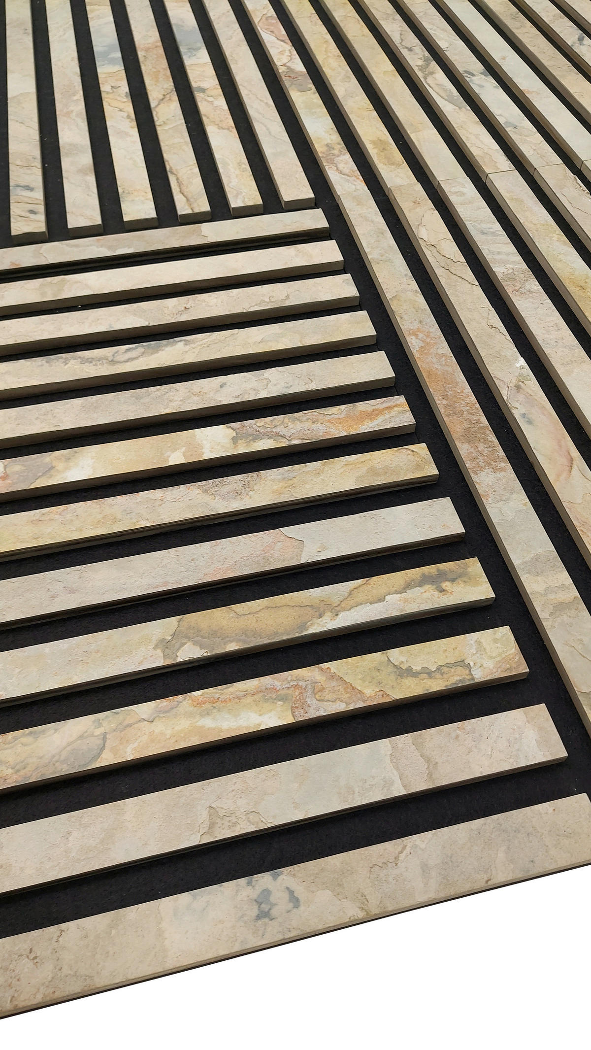 Akustikpaneel Naturstein 60/60 cm  - Dunkelgrau/Beige, Basics, Holz/Kunststoff (60/60cm)