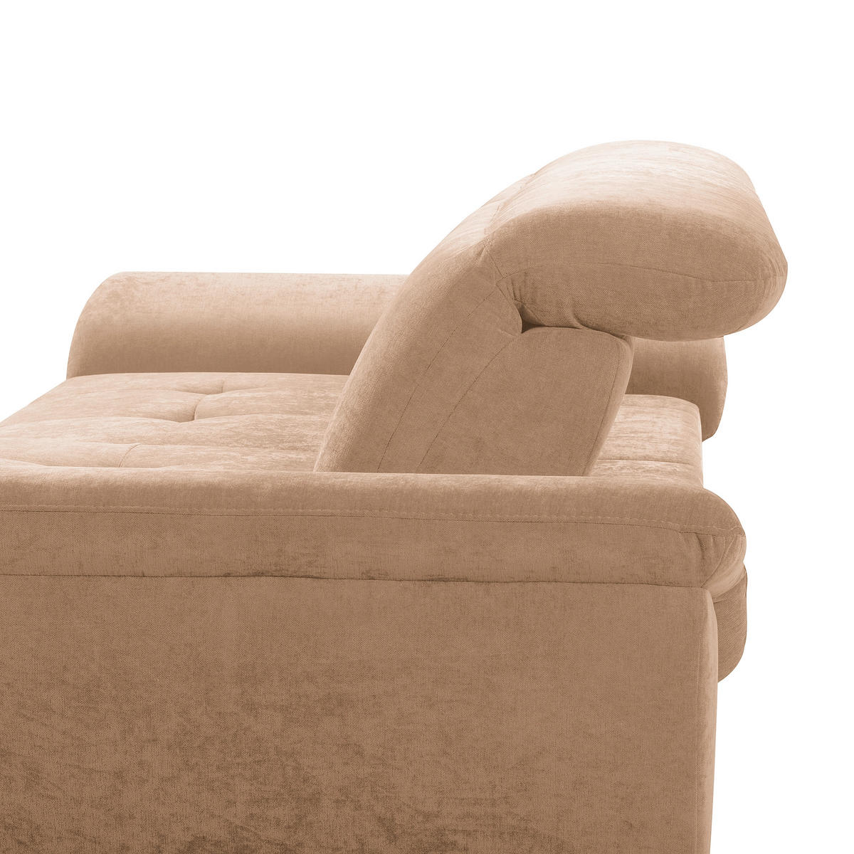 ECKSOFA  Webstoff Rotbraun  - Rotbraun/Schwarz, Design, Textil/Metall (268/195cm) - Livetastic