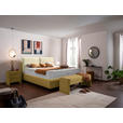 BOXSPRINGBETT 180/200 cm  in Creme, Senfgelb  - Senfgelb/Creme, Design, Textil/Metall (180/200cm) - Johann Jakob
