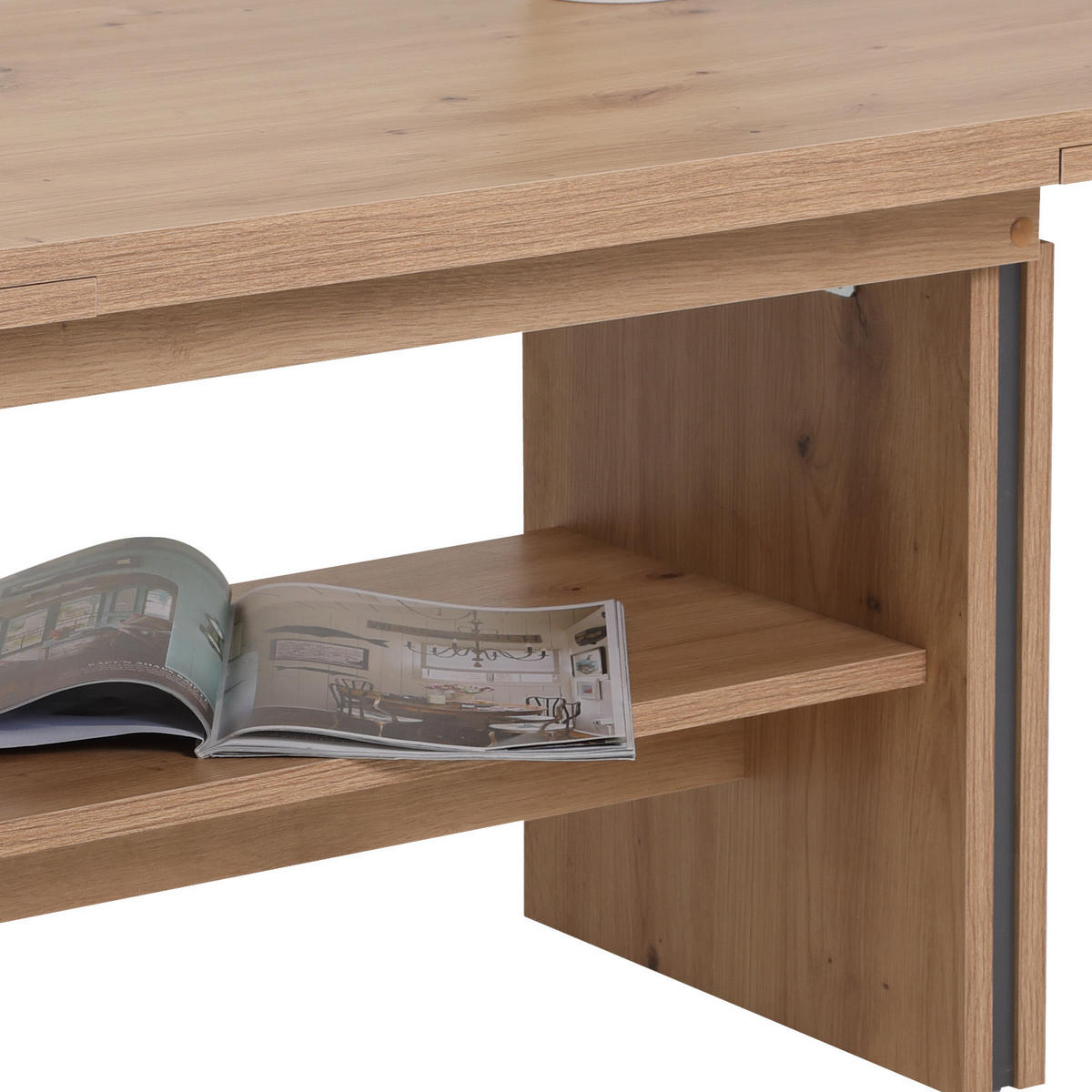 COUCHTISCH in Holzwerkstoff 110-165/67/56-66 cm  - Eichefarben, MODERN, Holzwerkstoff (110-165/67/56-66cm) - MID.YOU