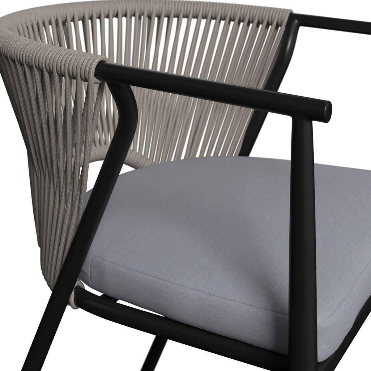 GARTENSTUHL Eisen Grau, Beige  - Beige/Grau, MODERN, Kunststoff/Textil (58/75/57cm) - Ambia Garden