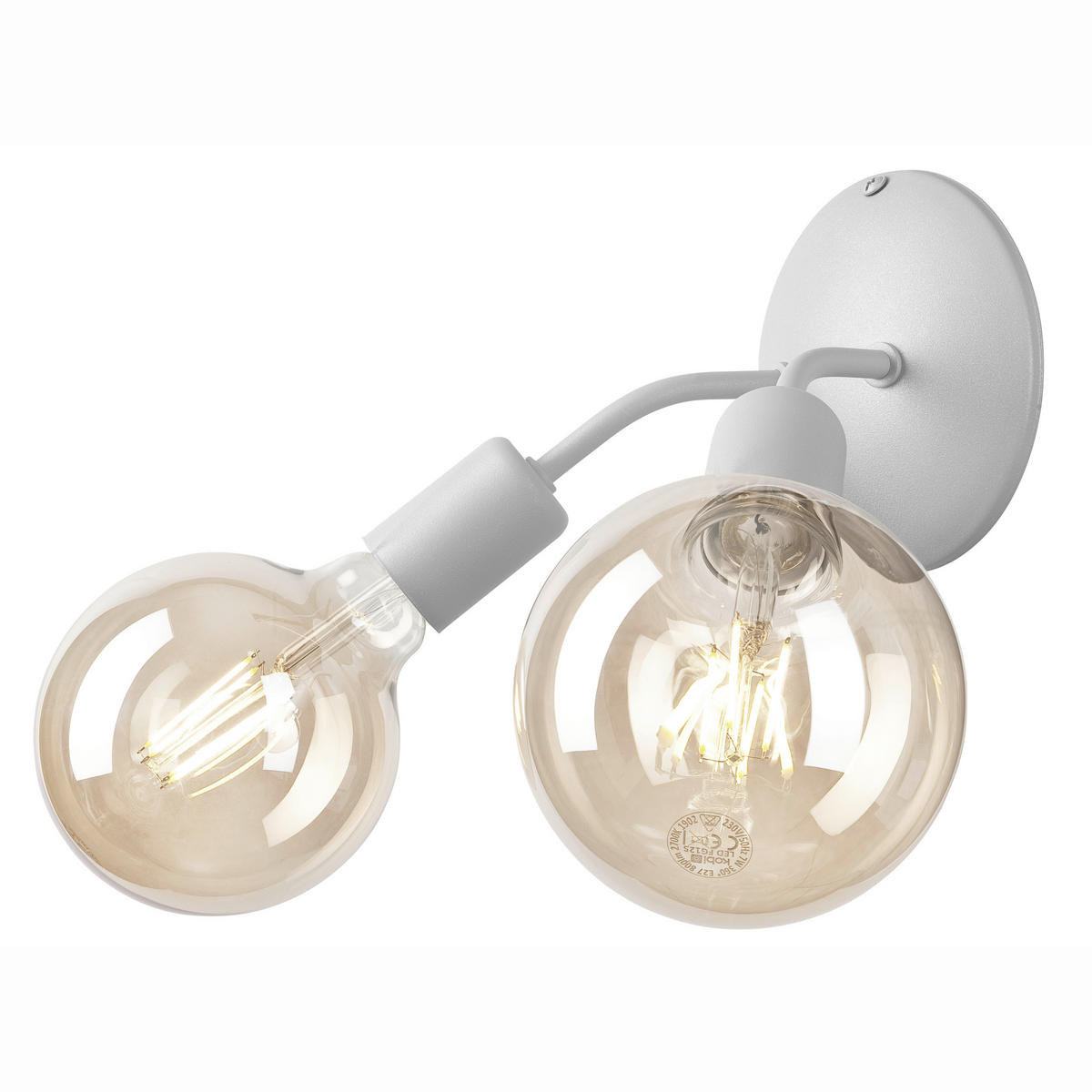 WANDLEUCHTE VIGGO 23/14,5 cm   - Grau, KONVENTIONELL, Metall (23/14,5cm)