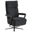 RELAXSESSEL in Textil Graphitfarben  - Schwarz/Graphitfarben, Design, Textil/Metall (68/117/85cm) - Cantus