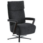 RELAXSESSEL in Textil Graphitfarben  - Schwarz/Graphitfarben, Design, Textil/Metall (68/117/85cm) - Cantus