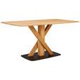 ESSTISCH Eiche massiv oval Schwarz, Eichefarben  - Eichefarben/Schwarz, Design, Holz/Metall (140/90/76cm) - Novel