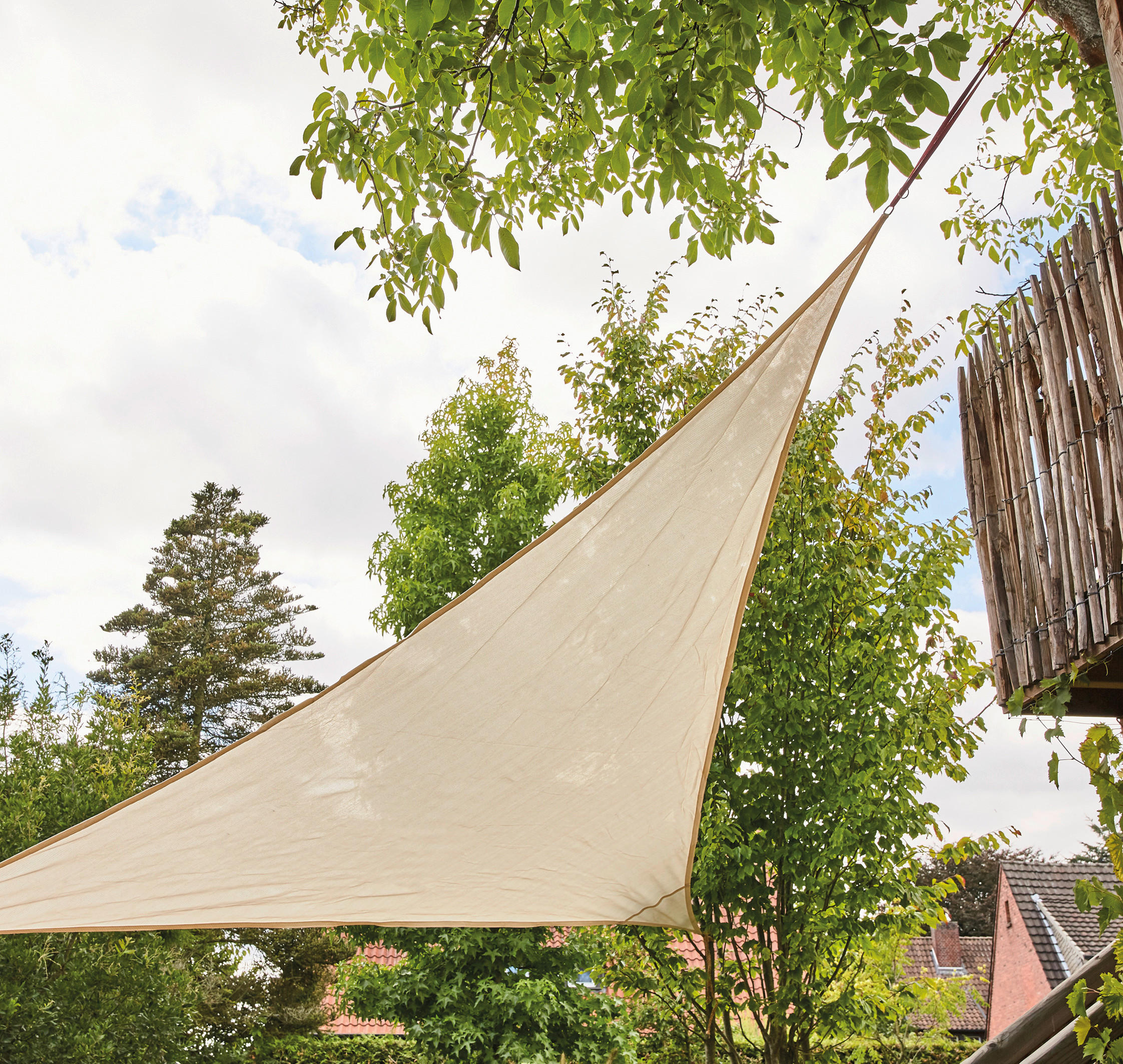 GARTENSONNENSEGEL - Sandfarben, MODERN, Textil/Metall (500/500/500cm) - Siena Garden
