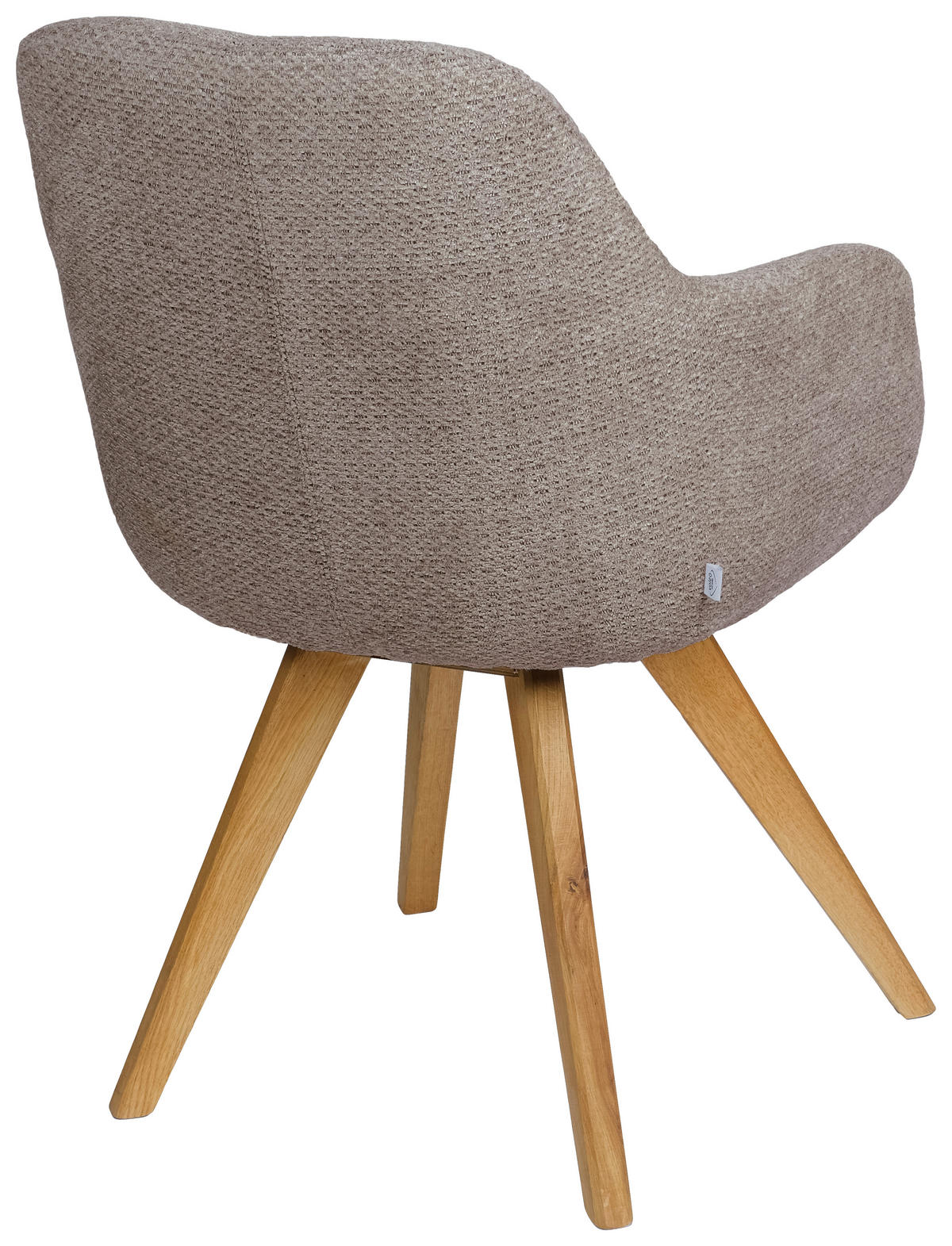ARMLEHNSTUHL  in Chenille  - Taupe, Design, Holz/Textil (57/85,5/65cm) - Voleo
