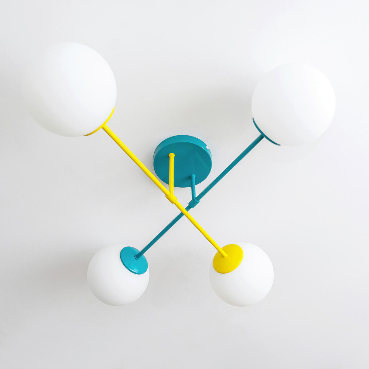 KINDERDECKENLEUCHTE  76/76/26 cm    - Multicolor, LIFESTYLE, Glas/Metall (76/76/26cm)