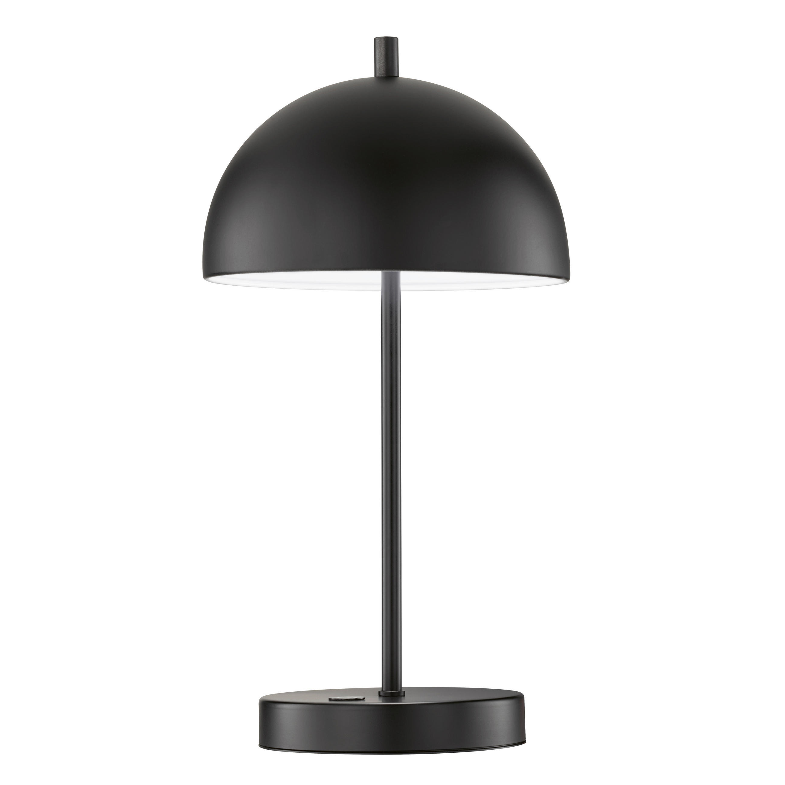 AKKU-TISCHLEUCHTE Kia 18/35 cm - Schwarz/Weiß, Design, Metall (18/35cm) - Schöner Wohnen