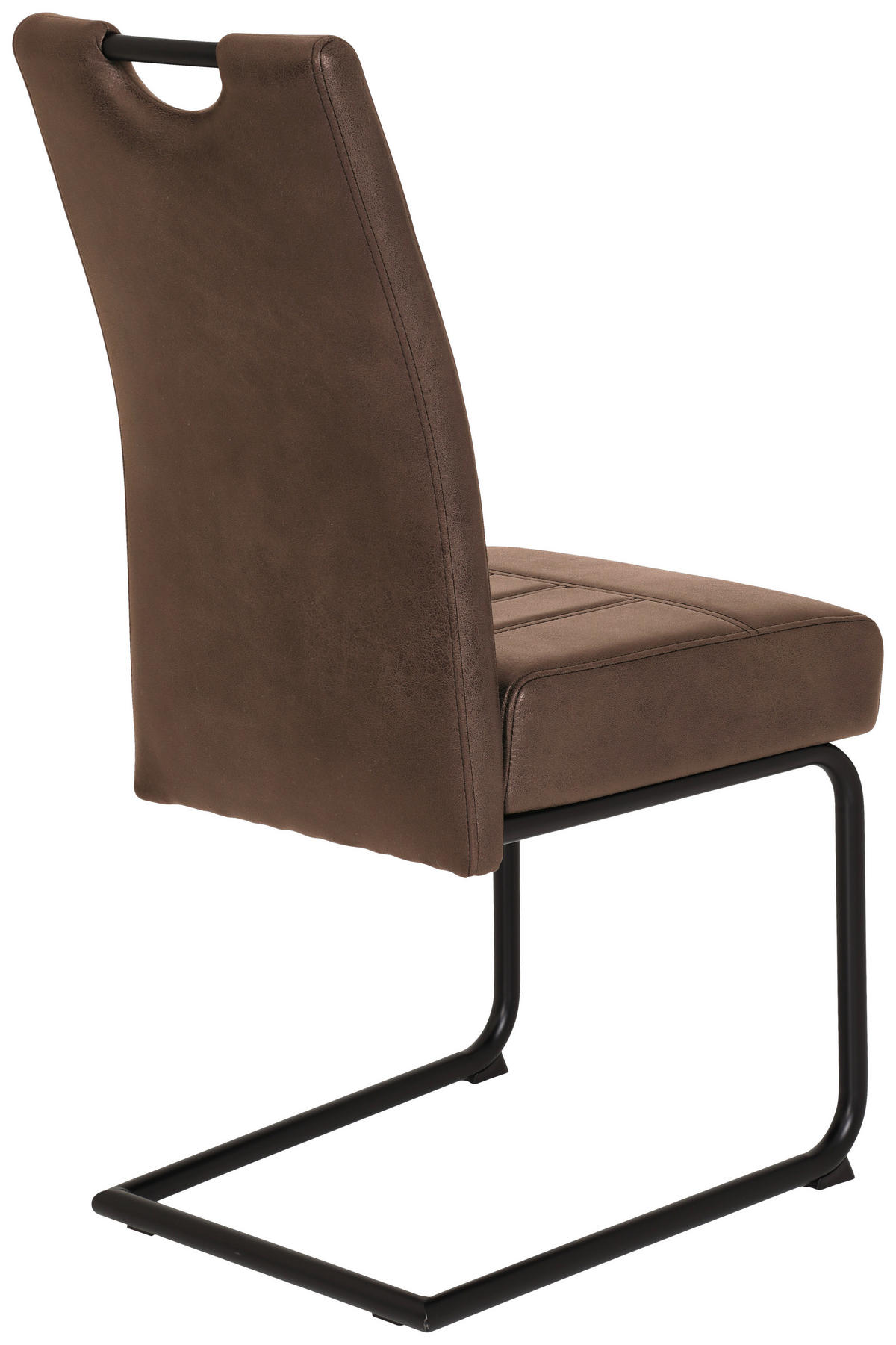 SCHWINGSTUHL  in Mikrofaser  - Schwarz/Braun, KONVENTIONELL, Textil (43/99/60cm) - Carryhome