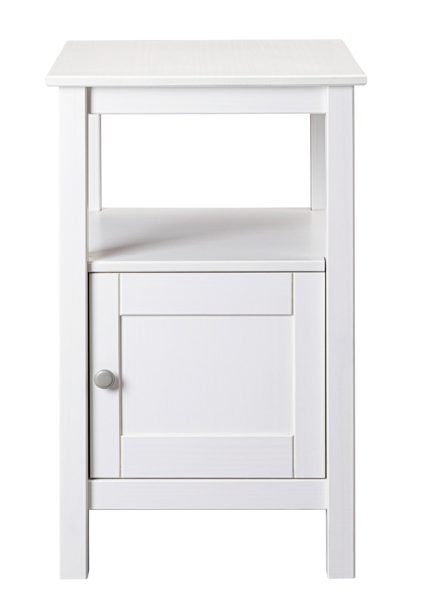 KOMODA   45/76/45 cm   bijela  - bijela/boje srebrnog hrasta, Moderno, drvo (45/76/45cm)
