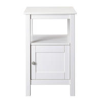 KOMODA   45/76/45 cm   bijela  - bijela/boje srebrnog hrasta, Moderno, drvo (45/76/45cm)