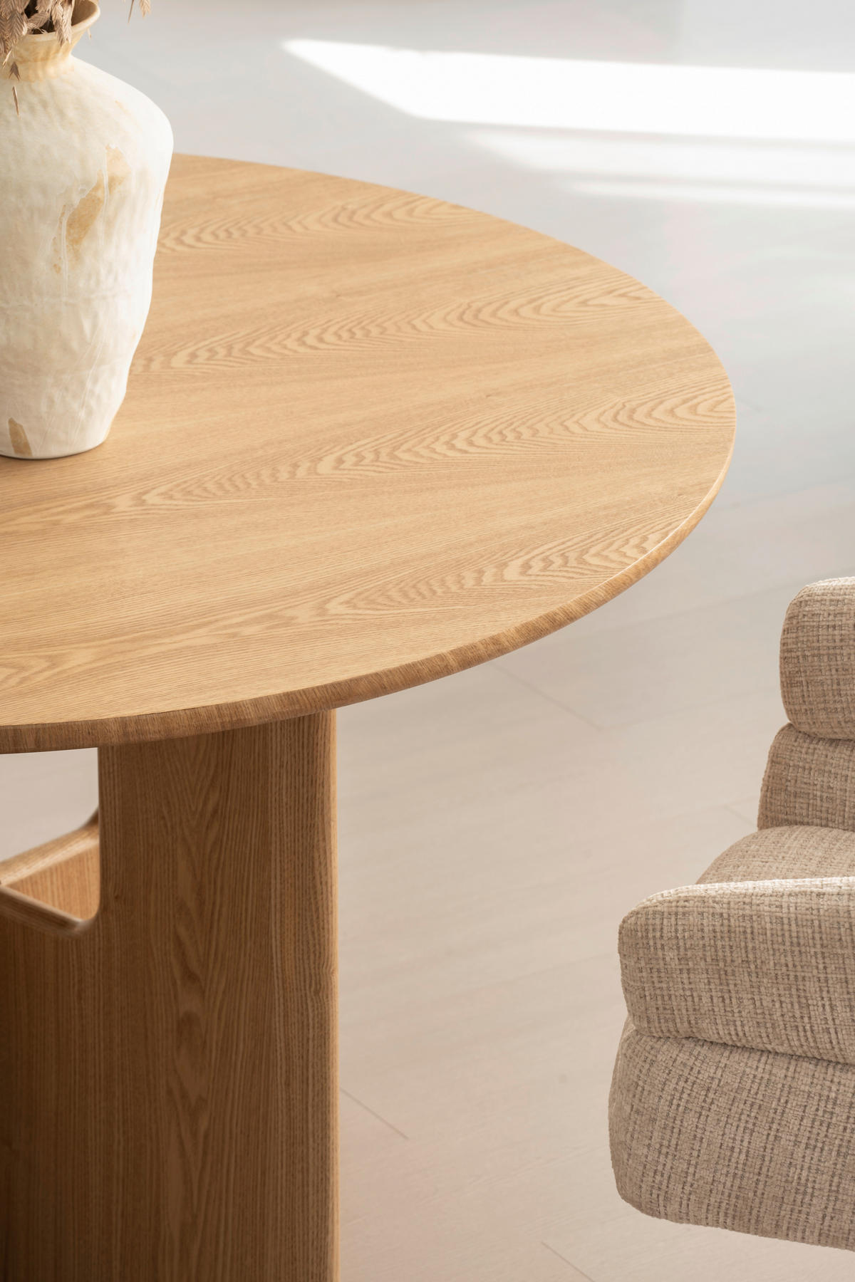 ESSTISCH 120/120/75 cm Echtholz, Nachbildung  Holz, Holzwerkstoff rund Eichefarben  - Eichefarben, Modern, Holz/Holzwerkstoff (120/120/75cm) - Livetastic