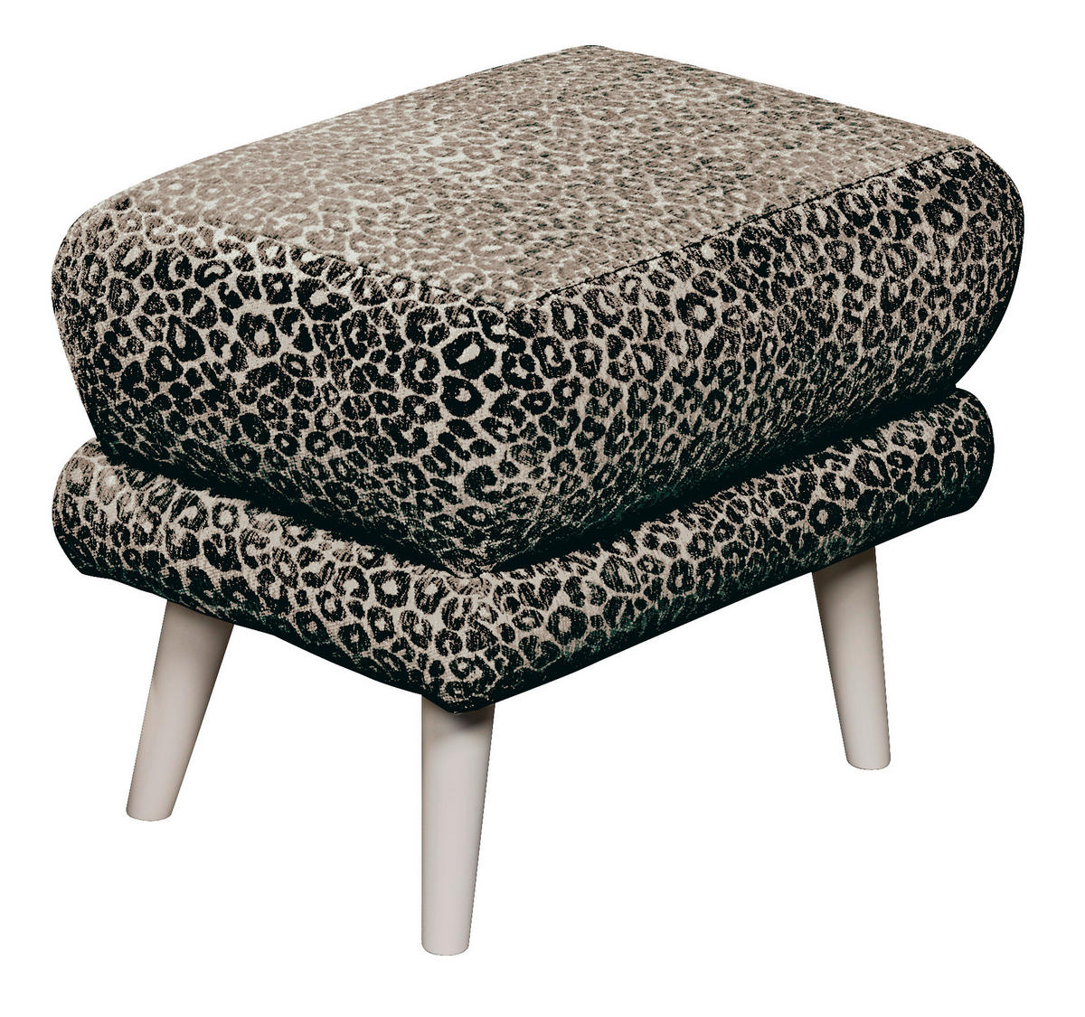 HOCKER Textil Braun, Schwarz  - Kaschmir/Schwarz, Modern, Holzwerkstoff/Textil (63/43/42cm) - MID.YOU
