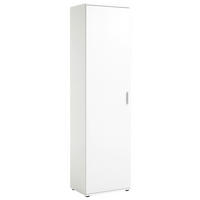 SCHUHSCHRANK Weiß  - Silberfarben/Schwarz, MODERN, Holzwerkstoff/Kunststoff (50/185/35cm) - MID.YOU