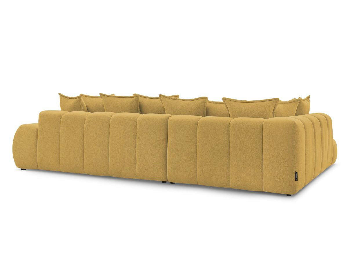 ECKSOFA Ottomane links  EVEREST Gelb Flachgewebe  - Gelb/Schwarz, MODERN, Kunststoff/Textil (210/352cm) - Livetastic