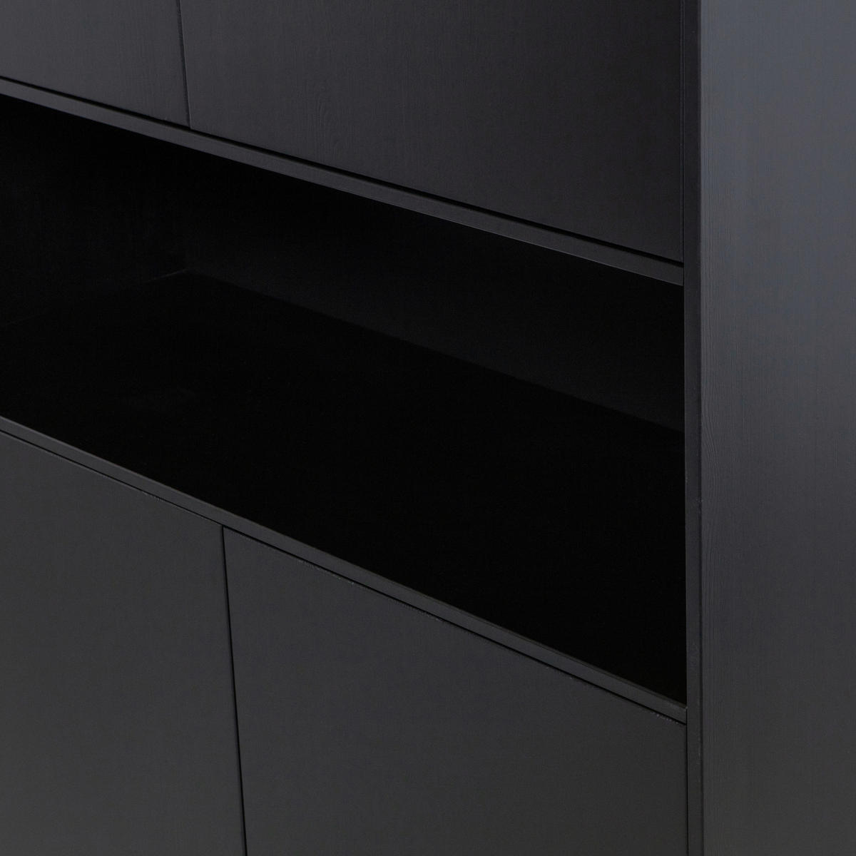 BUFFET 110/210/40 cm  in Schwarz  - Schwarz, Design, Holz (110/210/40cm) - Livetastic