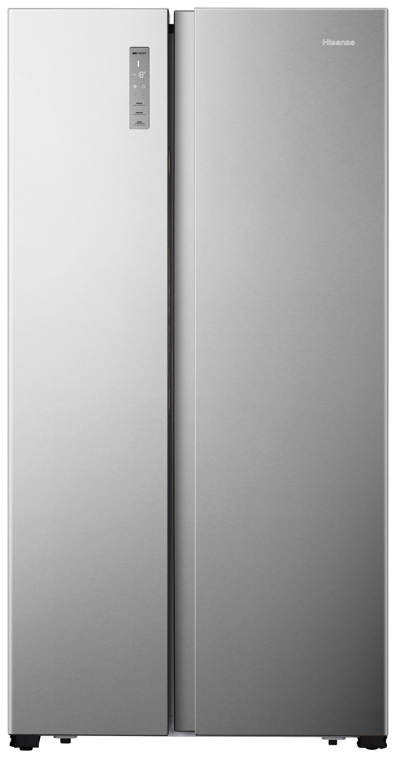 SIDE-BY-SIDE 91/178,6/64,3 cm RS677N4BIE  - Edelstahlfarben, MODERN, Kunststoff/Metall (91/178,6/64,3cm) - Hisense