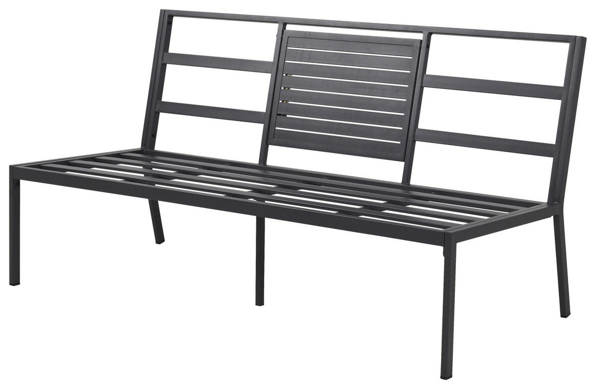 GARTENSET Webstoff Eisen  - Grau, Design, Textil/Metall (165/77/84cm) - Ambia Garden