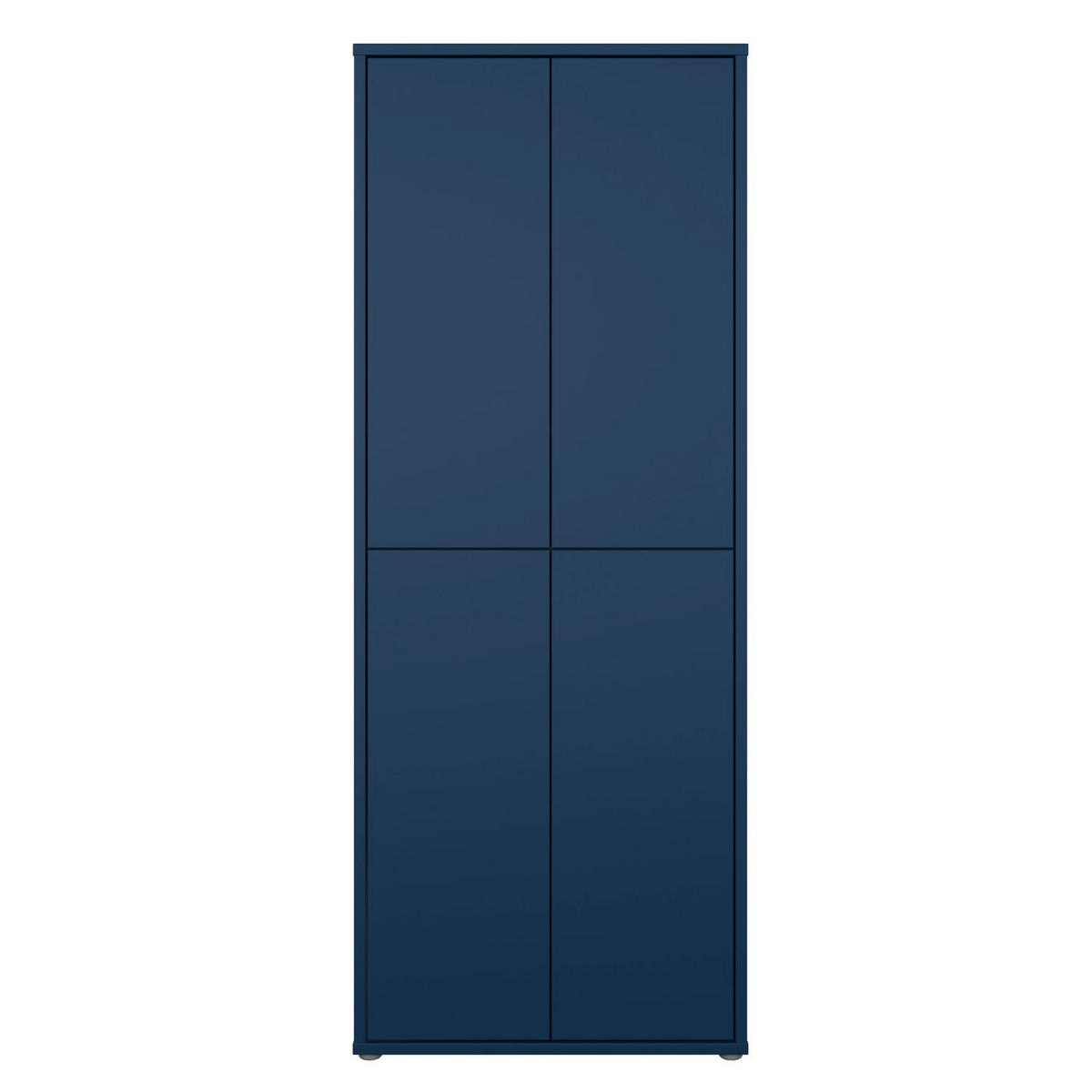 SCHUHSCHRANK Dunkelblau  - Dunkelblau/Grau, MODERN, Holzwerkstoff/Kunststoff (74,5/191,9/34,9cm) - Modern Living