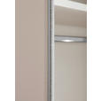 SCHWEBETÜRENSCHRANK 280/222/68 cm 3-türig Hellgrau  - Chromfarben/Hellgrau, Design, Glas/Holzwerkstoff (280/222/68cm) - Moderano