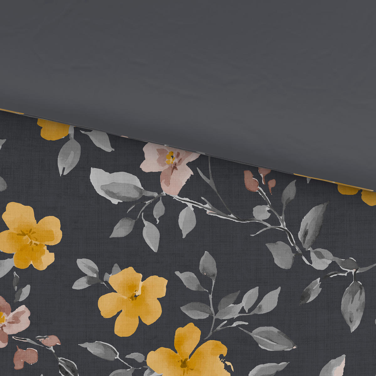 WENDEBETTWÄSCHE Mavie Satin 140/200 cm  - Grau, KONVENTIONELL, Textil (140/200cm) - Novel
