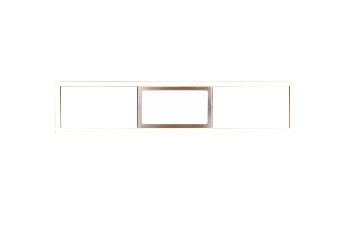 LED-TAKLAMPA Rigido  - nickelfärgad, Design, metall (60/6/13cm)