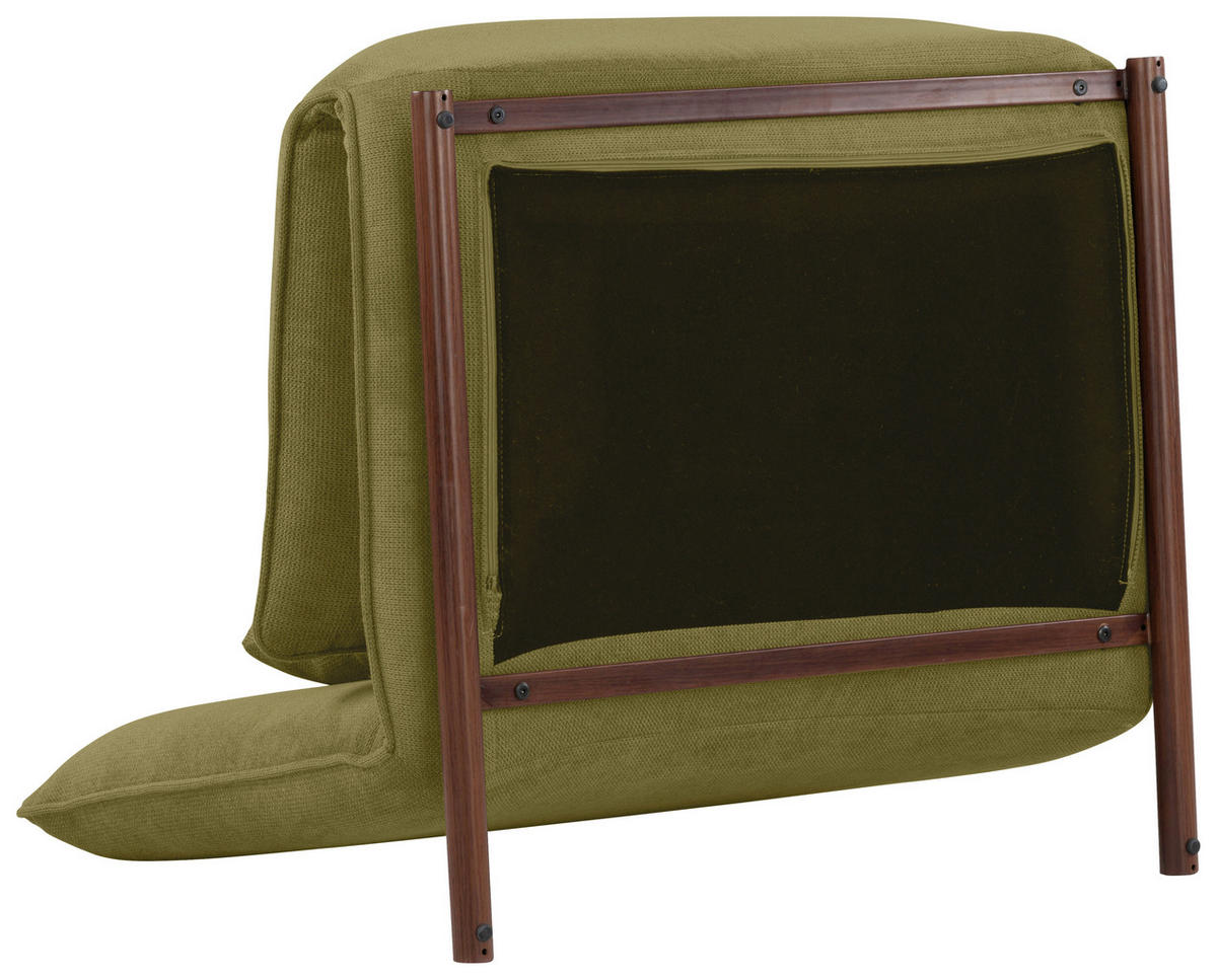 SESSEL in Samt Grün, Dunkelbraun  - Dunkelbraun/Grün, Design, Textil/Metall (93/97/80cm) - MID.YOU