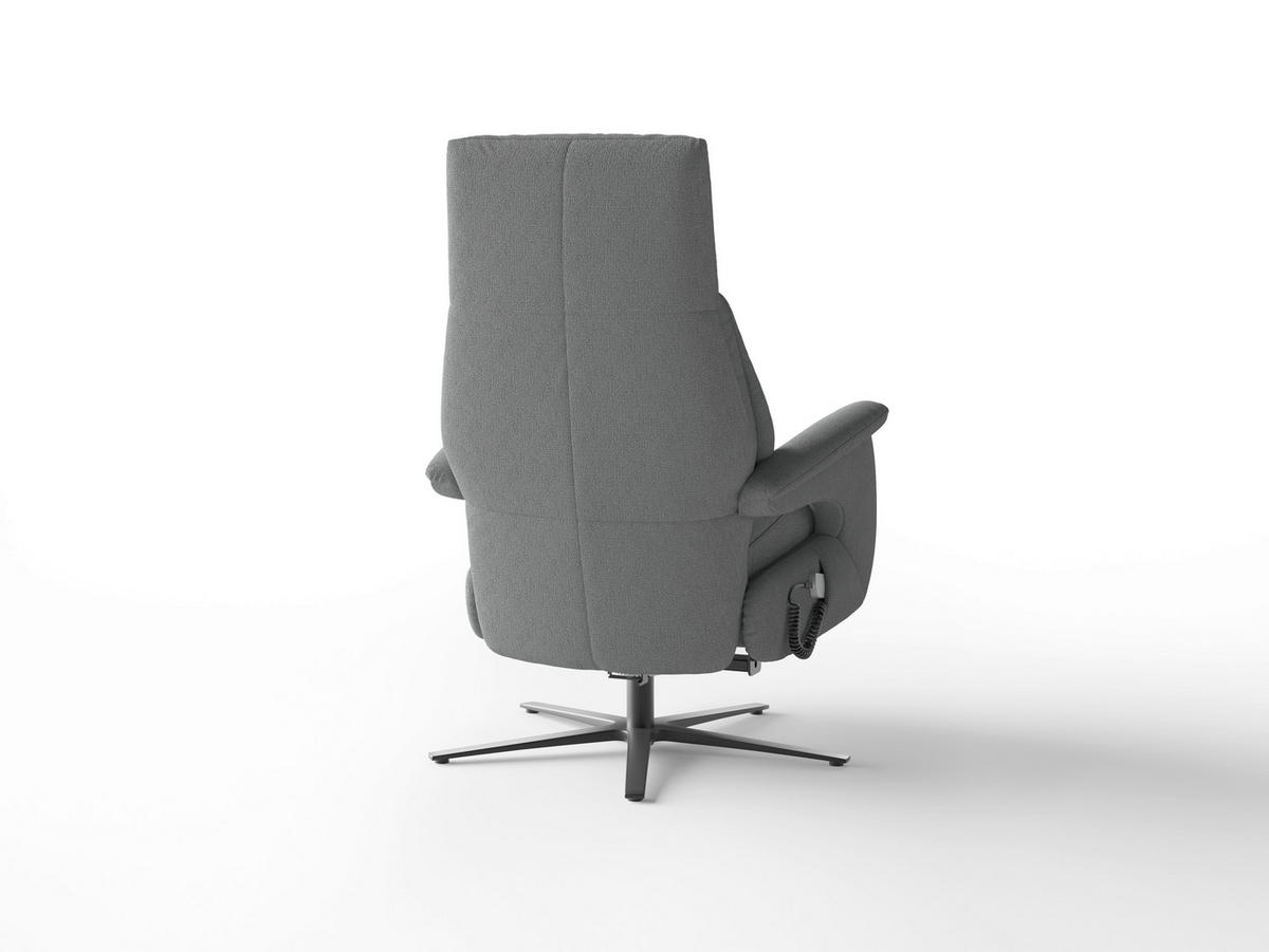 RELAXSESSEL Textil Grau  - Schwarz/Grau, Basics, Textil/Metall (75/110/85cm) - Sit & More