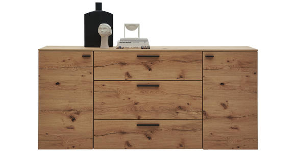 SIDEBOARD 195/91,3/41,2 cm - Eichefarben/Anthrazit, Design, Holz/Holzwerkstoff (195/91,3/41,2cm) - Dieter Knoll