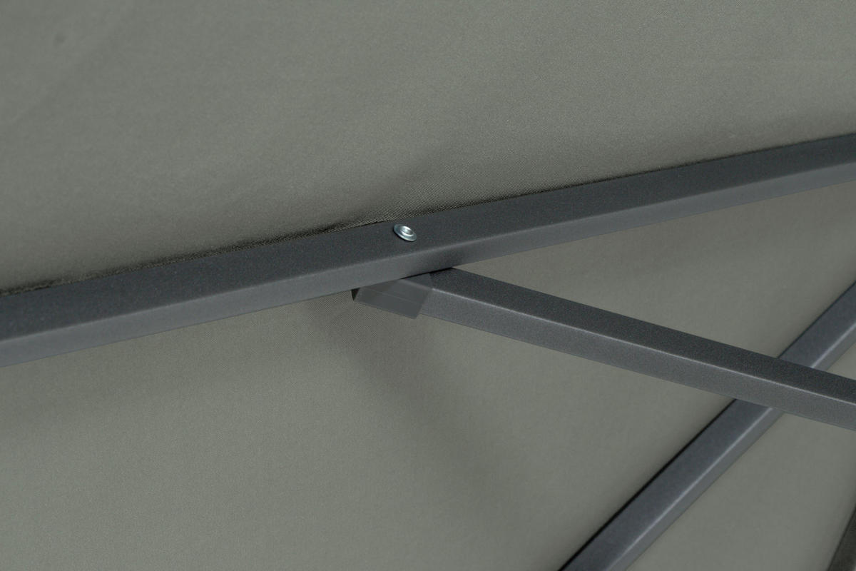 SONNENSCHIRM 350 cm  - Anthrazit/Olivgrün, KONVENTIONELL, Textil/Metall (350/350cm) - Siena Garden