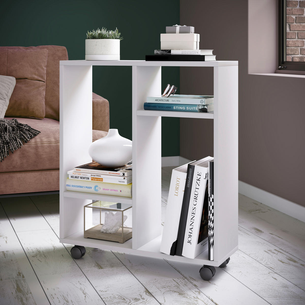ALLZWECKWAGEN  - Weiss, Modern, Holzwerkstoff/Kunststoff (60/65/20cm) - MID.YOU