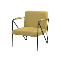 SESSEL Webstoff, Flachgewebe Gelb, Senfgelb    - Gelb/Senfgelb, Design, Textil/Metall (76/64/77cm) - MID.YOU