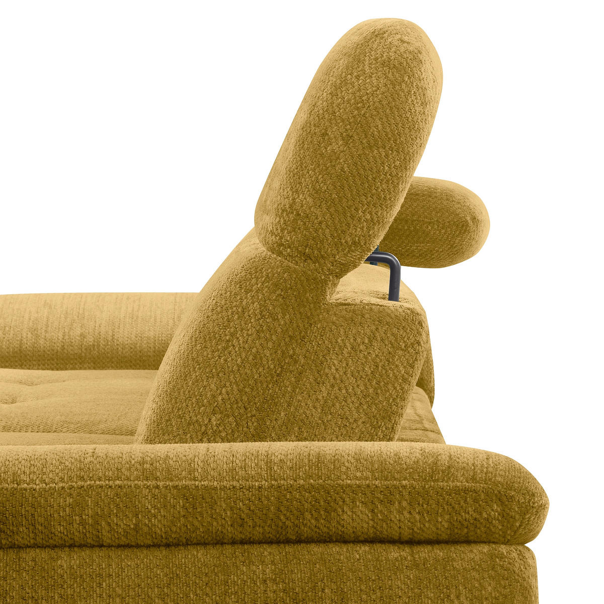 ECKSOFA  Webstoff Senfgelb  - Senfgelb/Schwarz, Design, Textil/Metall (195/268cm) - Livetastic