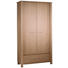 KLEIDERSCHRANK 2 -türig Eiche furniert Eichefarben - Eichefarben/Silberfarben, Design, Holz (97,7/200,5/58,3cm) - PAIDI