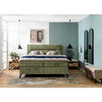 BOXSPRINGBETT 180/200 cm,  in Grün, Topper, H3 + H3 = fest  - Schwarz/Grün, Design, Textil/Metall (180/200cm) - Esposa
