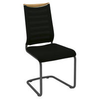 SCHWINGSTUHL  in Flachgewebe, Netz  - Eichefarben/Anthrazit, Design, Holz/Textil (47/99/59cm) - Venjakob