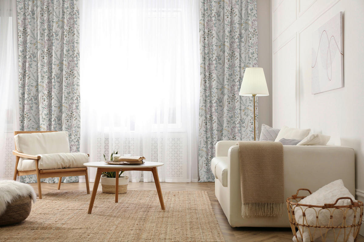 VORHANGSTOFF per lfm blickdicht  - Multicolor, KONVENTIONELL, Textil (140cm) - Esposa