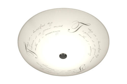 TAKLAMPA  - vit, Klassisk, metall/glas (42/14/42cm)