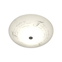 TAKLAMPA  - vit, Klassisk, metall/glas (42/14/42cm)