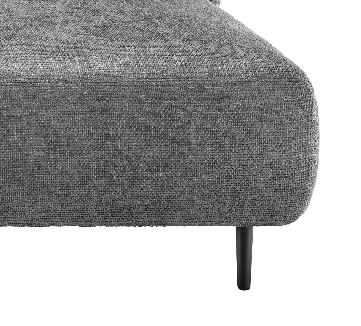 ECKSOFA in Struktur Grau  - Schwarz/Grau, Modern, Holz/Textil (269/172cm) - MID.YOU