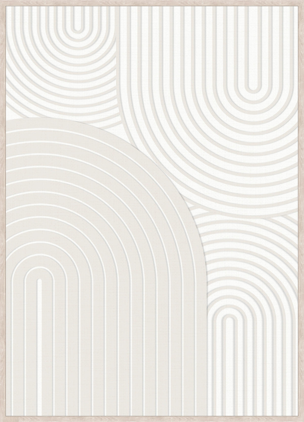 BILD Abstraktes  - Weiß/Naturfarben, Trend, Holzwerkstoff/Kunststoff (50/70cm) - Monee