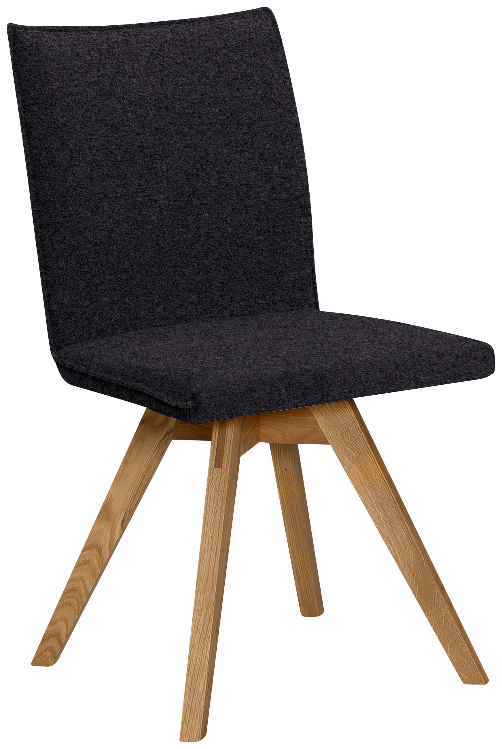 STUHL  in Samt  - Eichefarben/Anthrazit, Konventionell, Holz/Textil (60/91/61cm) - Moderano