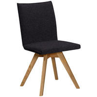 STUHL  in Samt  - Eichefarben/Anthrazit, Konventionell, Holz/Textil (60/91/61cm) - Moderano