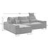 WOHNLANDSCHAFT Braun Webstoff - Braun, Design, Textil/Metall (188/260cm) - Hom`in WOHNLANDSCHAFT Braun Webstoff - Braun, Design, Textil/Metall (188/260cm) - Hom`in