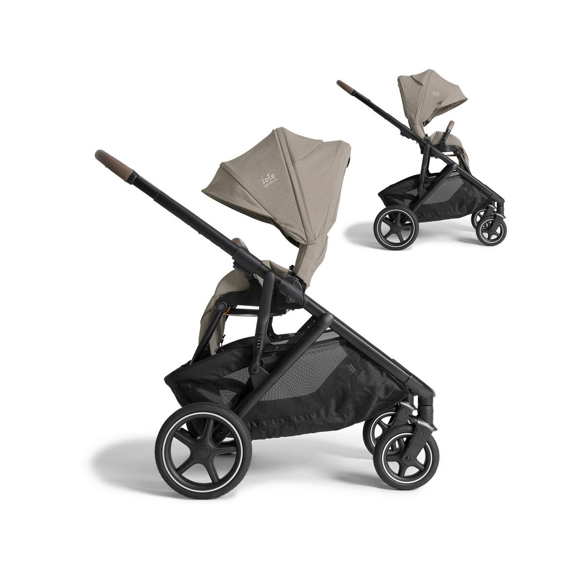 KINDERWAGENSET  Versiti 4in1  Sandstone  - Beigebraun/Schwarz, Basics, Textil/Metall (64/109/114cm) - Joie