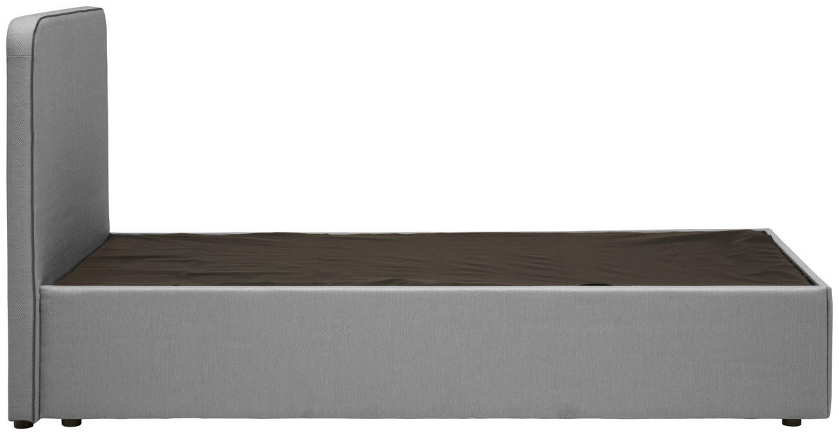 BOX-ÁGY 90/200 cm  világosszürke  - világosszürke, Konventionell, textil/fa (90/200cm) - P & B