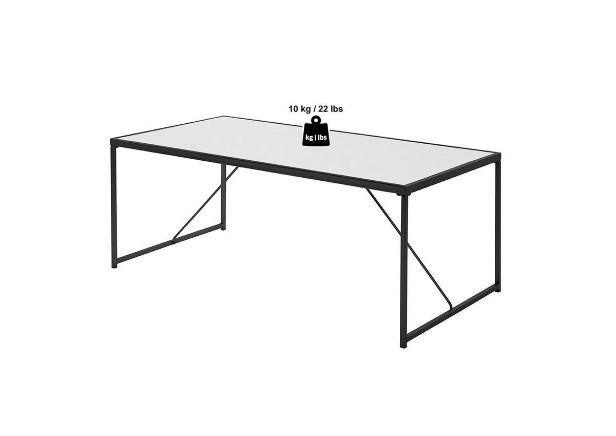 COUCHTISCH in Metall, Holzwerkstoff 120/60/44 cm  - Goldfarben/Weiß, KONVENTIONELL, Holzwerkstoff/Metall (120/60/44cm) - Livetastic